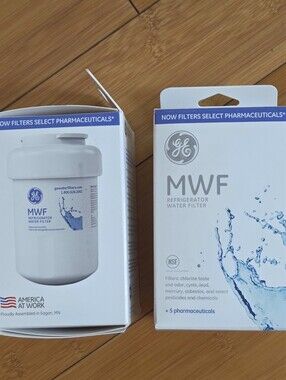 GE Water Filters MWF Fridge Water Filters Lot of 2 Boxed Made in USA OEM Sealed